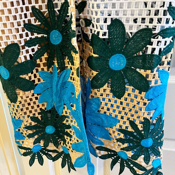 NWT Eva Franco Anthropologie Gaia Dress in Blue Petal Republic - Picture 4 of 6